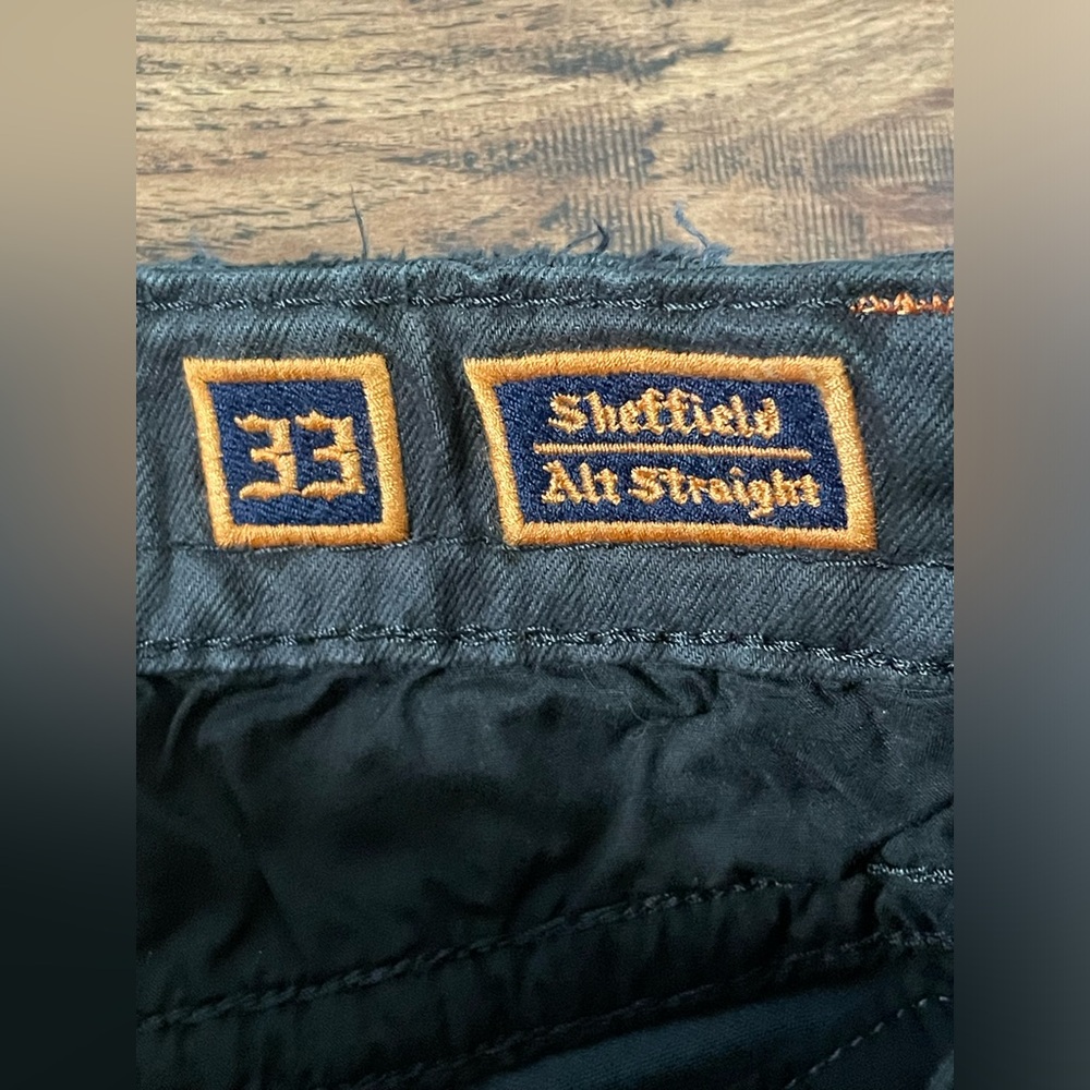 Rock Revival Sheffield Alternative Straight Distressed Jeans Black size W33xL33 - Picture 7 of 13